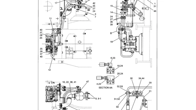 01-025 UPPER HYDRAULIC LINES - STANDARD SUCTION DELIVERY-Kobelco SK480LC-6E SK480-6S SK480LC-6 SK450-6 Excavator Parts Number Electronic Catalog EPC Manuals