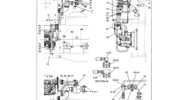 01-025 UPPER HYDRAULIC LINES - STANDARD SUCTION DELIVERY-Kobelco SK480LC-6E SK480-6S SK480LC-6 SK450-6 Excavator Parts Number Electronic Catalog EPC Manuals