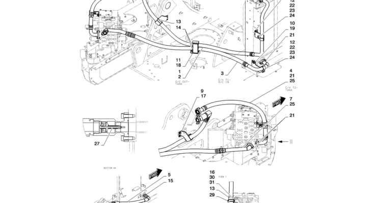 01-025(01)HYD LINES, RETURN-SK235SR-2 SK235SRLC-2 SK235SR Kobelco Excavator Parts Number Electronic Catalog EPC Manuals