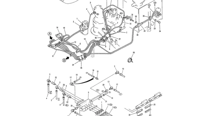 01-026 CONTROL LINES, REMOTE, P/N YN64H00020F1-Kobelco SK200-3 SK200LC-5 SK200 Excavator Parts Number Electronic Catalog EPC Manuals