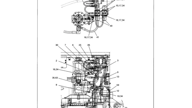 01-026 UPPER HYDRAULIC LINES - STANDARD MODELS WITH COUNTERWEIGHT REMOVER P/N LS30H00005F2-Kobelco SK480LC-6E SK480-6S SK480LC-6 SK450-6 Excavator Parts Number Electronic Catalog EPC Manuals