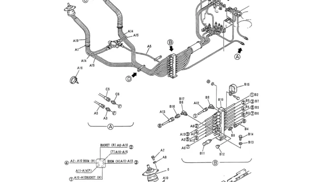 01-026(01) CONTROL LINES, REMOTE-Kobelco SK120LC-5 SK120-V SK120LC-3 Excavator Parts Number Electronic Catalog EPC Manuals