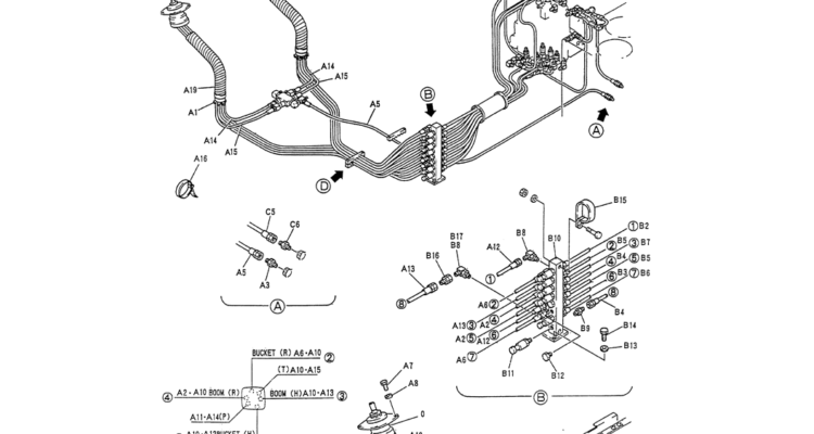01-026(01) CONTROL LINES, REMOTE-Kobelco SK120LC-5 SK120-V SK120LC-3 Excavator Parts Number Electronic Catalog EPC Manuals