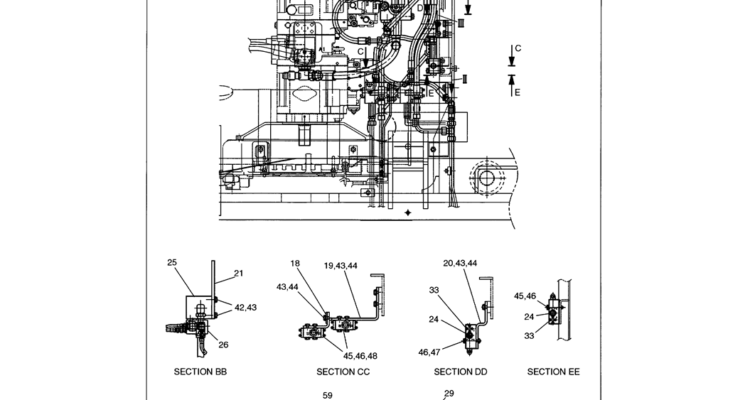 01-026(02) UPPER HYDRAULIC LINES - STANDARD MODELS WITH COUNTERWEIGHT REMOVER P/N LS30H00005F2-Kobelco SK480LC-6E SK480-6S SK480LC-6 SK450-6 Excavator Parts Number Electronic Catalog EPC Manuals