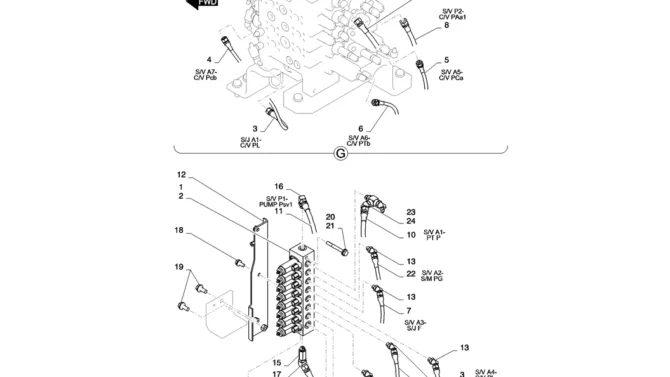 01-029(02)CONTROL LINES, VALVE-SK235SR-2 SK235SRLC-2 SK235SR Kobelco Excavator Parts Number Electronic Catalog EPC Manuals