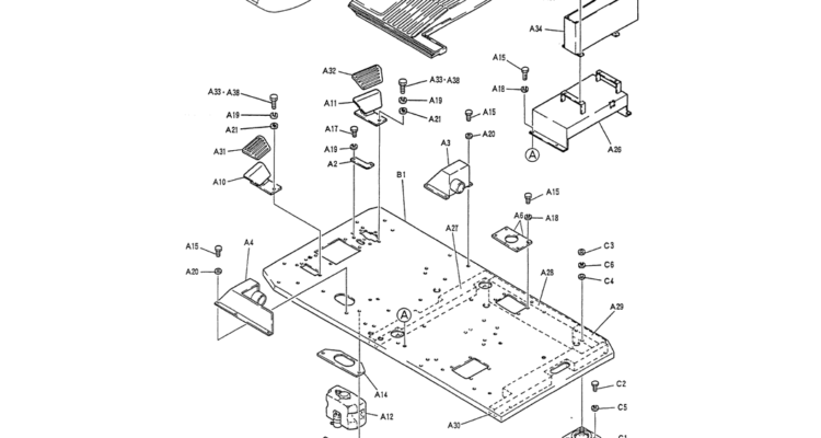 01-030 PLATE ASSY, FLOOR (P/N-YN03M00009F1)-Kobelco SK120LC-5 SK120-V SK120LC-3 Excavator Parts Number Electronic Catalog EPC Manuals