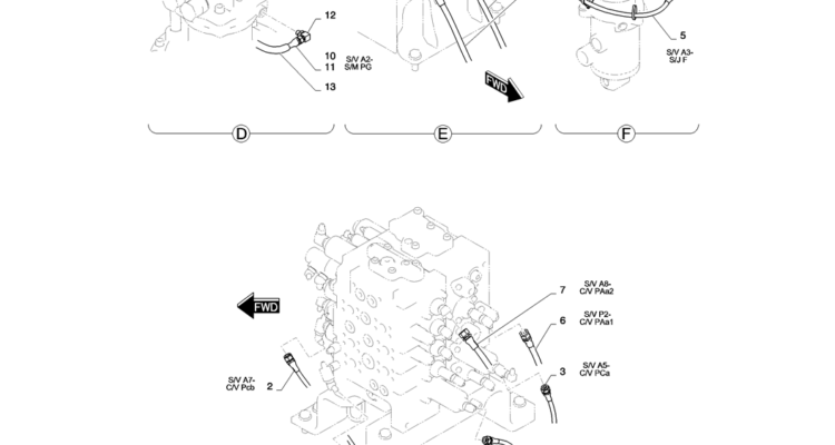 01-030(02)CONTROL LINES, VALVE (NIBBLER & BREAKER)-SK235SR-2 SK235SRLC-2 SK235SR Kobelco Excavator Parts Number Electronic Catalog EPC Manuals
