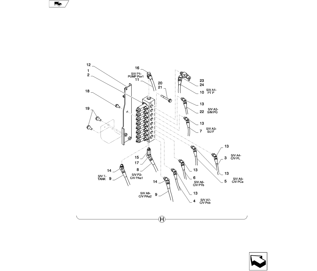 01-030(03)CONTROL LINES, VALVE (NIBBLER & BREAKER)-SK235SR-2 SK235SRLC ...