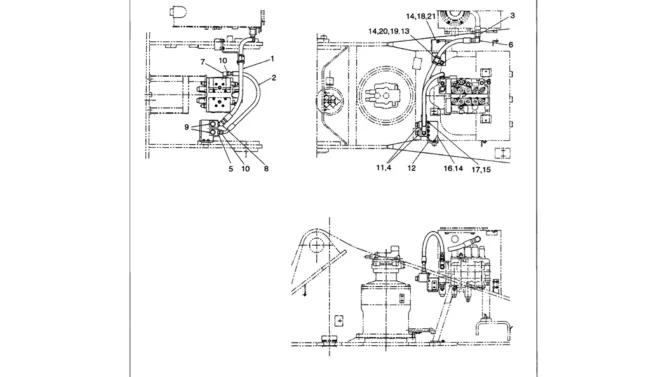01-032 UPPER HYDRAULIC LINES (REWORK) (BREAKER, ROTARY CIRCUIT)-SK330LC-6E SK330-6E SK350LC-6E Kobelco Excavator Parts Number Electronic Catalog EPC Manuals