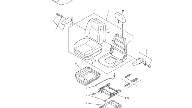 01-032SEAT ASSY-Kobelco SK200-3 SK200LC-5 SK200 Excavator Parts Number Electronic Catalog EPC Manuals