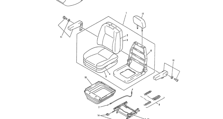 01-034 SEAT ASSY-Kobelco SK120LC-5 SK120-V SK120LC-3 Excavator Parts Number Electronic Catalog EPC Manuals