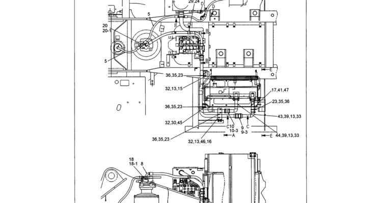 01-034 UPPER HYDRAULIC LINES (RETURN)-SK330LC-6E SK330-6E SK350LC-6E Kobelco Excavator Parts Number Electronic Catalog EPC Manuals