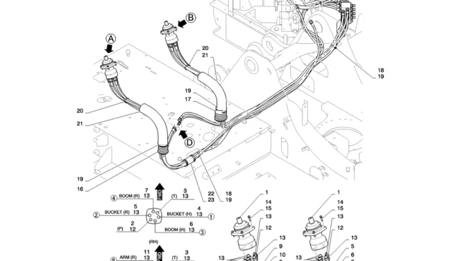 01-034(01)CONTROL LINES, REMOTE-SK235SR-2 SK235SRLC-2 SK235SR Kobelco Excavator Parts Number Electronic Catalog EPC Manuals