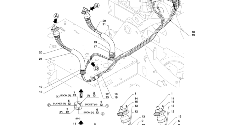 01-034(01)CONTROL LINES, REMOTE-SK235SR-2 SK235SRLC-2 SK235SR Kobelco Excavator Parts Number Electronic Catalog EPC Manuals