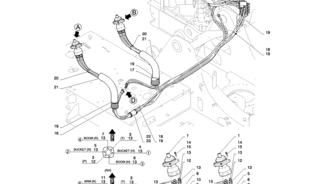 01-036(01)CONTROL LINES, REMOTE (NIBBLER & BREAKER)-SK235SR-2 SK235SRLC-2 SK235SR Kobelco Excavator Parts Number Electronic Catalog EPC Manuals