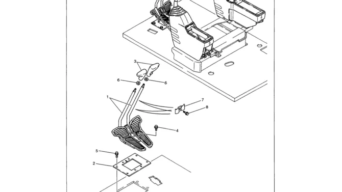 01-037 OPERATOR'S CONTROLS (TRAVEL) P/N YN50M00004F1-SK330LC-6E SK330-6E SK350LC-6E Kobelco Excavator Parts Number Electronic Catalog EPC Manuals