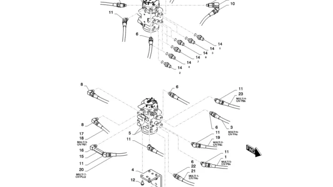 01-039(02)CONTROL LINES, MULTI-2 SK235SR Kobelco Excavator Parts Number Electronic Catalog EPC Manuals