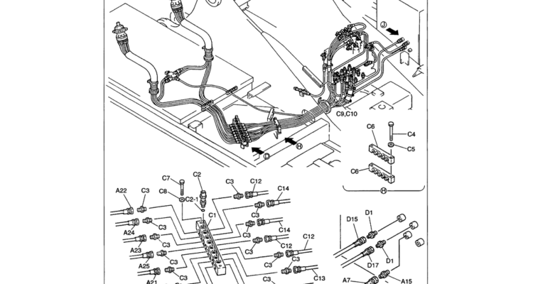 01-042 REMOTE CONTROL LINES-SK330LC-6E SK330-6E SK350LC-6E Kobelco Excavator Parts Number Electronic Catalog EPC Manuals