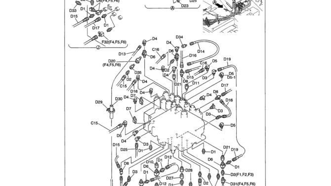 01-043 REMOTE CONTROL LINES-SK330LC-6E SK330-6E SK350LC-6E Kobelco Excavator Parts Number Electronic Catalog EPC Manuals