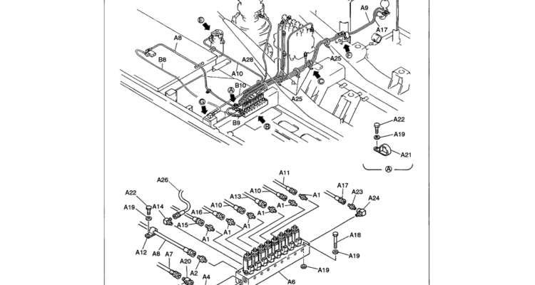 01-044 REMOTE CONTROL LINES (VALVE)-SK330LC-6E SK330-6E SK350LC-6E Kobelco Excavator Parts Number Electronic Catalog EPC Manuals