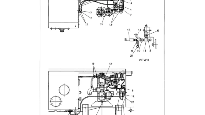 01-045 UPPER HYDRAULIC LINES - RETURN MODELS WITH COUNTERWEIGHT REMOVER-Kobelco SK480LC-6E SK480-6S SK480LC-6 SK450-6 Excavator Parts Number Electronic Catalog EPC Manuals