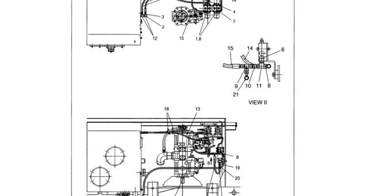 01-045 UPPER HYDRAULIC LINES - RETURN MODELS WITH COUNTERWEIGHT REMOVER-Kobelco SK480LC-6E SK480-6S SK480LC-6 SK450-6 Excavator Parts Number Electronic Catalog EPC Manuals