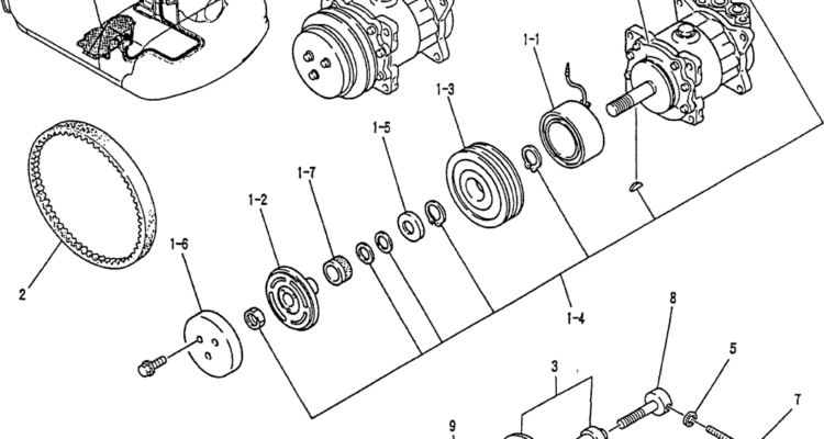 01-046 COMPRESSOR ASSY-Kobelco SK120LC-5 SK120-V SK120LC-3 Excavator Parts Number Electronic Catalog EPC Manuals