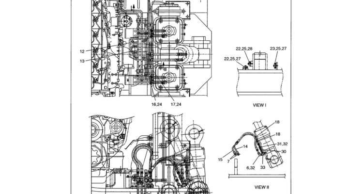 01-046 HYDRAULIC LINES, MAIN FRAME MODELS WITH COUNTERWEIGHT REMOVER P/N LS47H00001F1-Kobelco SK480LC-6E SK480-6S SK480LC-6 SK450-6 Excavator Parts Number Electronic Catalog EPC Manuals