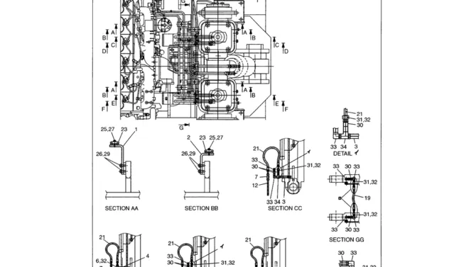 01-047 HYDRAULIC LINES, MAIN FRAME MODELS WITH COUNTERWEIGHT REMOVER P/N LS47H00001F1-Kobelco SK480LC-6E SK480-6S SK480LC-6 SK450-6 Excavator Parts Number Electronic Catalog EPC Manuals