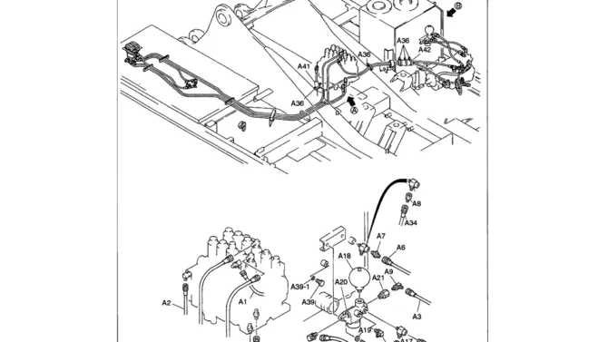 01-047 REMOTE CONTROL LINES (PUMP, PROPEL, BLOCK)-SK330LC-6E SK330-6E SK350LC-6E Kobelco Excavator Parts Number Electronic Catalog EPC Manuals