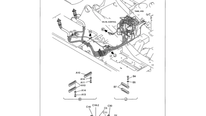 01-053 REMOTE CONTROL LINES - STANDARD CLAMPS AND PRESSURE SENSOR-Kobelco SK480LC-6E SK480-6S SK480LC-6 SK450-6 Excavator Parts Number Electronic Catalog EPC Manuals