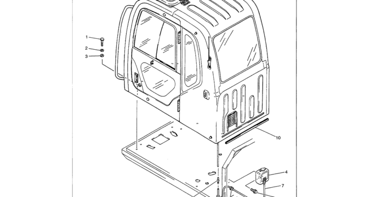 01-056 CAB MOUNTING (YN02C00019F1)-SK330LC-6E SK330-6E SK350LC-6E Kobelco Excavator Parts Number Electronic Catalog EPC Manuals
