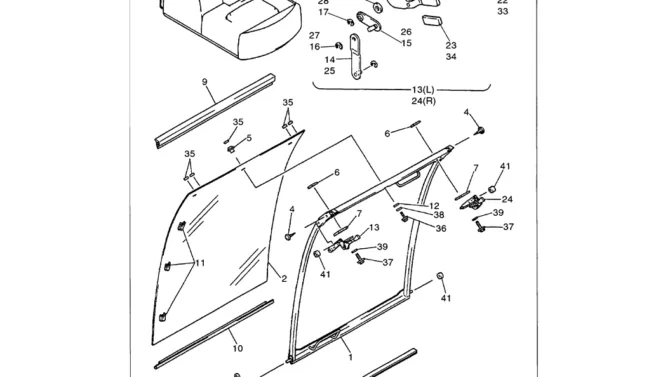 01-059 FRONT WINDOW ASSEMBLY-SK330LC-6E SK330-6E SK350LC-6E Kobelco Excavator Parts Number Electronic Catalog EPC Manuals