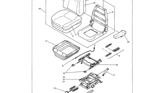 01-063 SEAT ASSEMBLY-SK330LC-6E SK330-6E SK350LC-6E Kobelco Excavator Parts Number Electronic Catalog EPC Manuals
