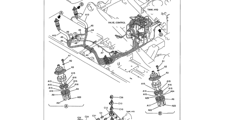 01-065 REMOTE CONTROL LINES - STANDARD BOOM AND ARM SAFETY - CLAMPS AND PRESSURE SENSOR-Kobelco SK480LC-6E SK480-6S SK480LC-6 SK450-6 Excavator Parts Number Electronic Catalog EPC Manuals