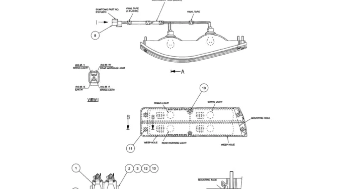 01-071 FLASHING LAMP ASSEMBLY-SK200-6E SK210LC-6E SK200-6ES SK200LC-6E Kobelco Excavator Parts Number Electronic Catalog EPC Manuals