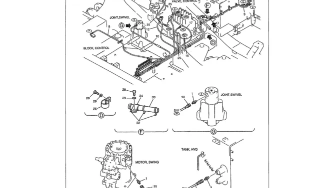 01-079 REMOTE CONTROL LINES - STANDARD VALVE P/N LS64H00001F1-Kobelco SK480LC-6E SK480-6S SK480LC-6 SK450-6 Excavator Parts Number Electronic Catalog EPC Manuals