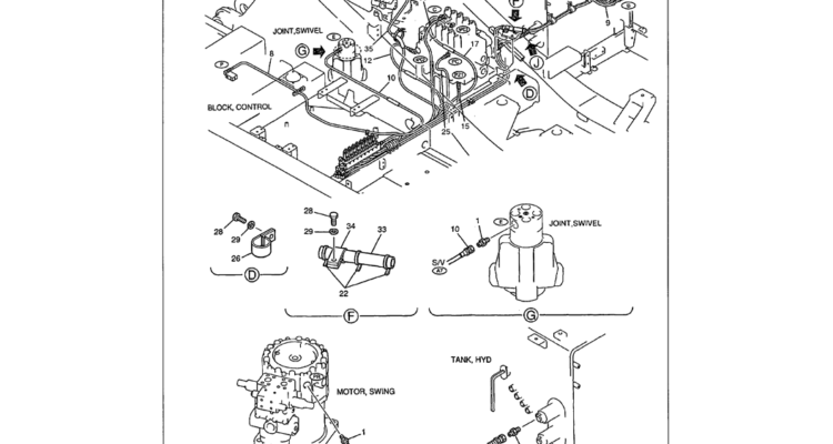 01-079 REMOTE CONTROL LINES - STANDARD VALVE P/N LS64H00001F1-Kobelco SK480LC-6E SK480-6S SK480LC-6 SK450-6 Excavator Parts Number Electronic Catalog EPC Manuals