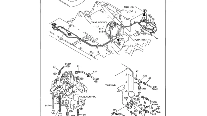 01-082 REMOTE CONTROL LINES TO CONTROL VALVE AND FILTER ASSY-Kobelco SK480LC-6E SK480-6S SK480LC-6 SK450-6 Excavator Parts Number Electronic Catalog EPC Manuals