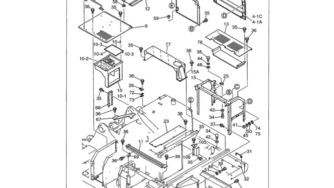 01-100 GUARD INSTALLATION HOODS AND GUARDS P/N L21C00005F1-Kobelco SK480LC-6E SK480-6S SK480LC-6 SK450-6 Excavator Parts Number Electronic Catalog EPC Manuals