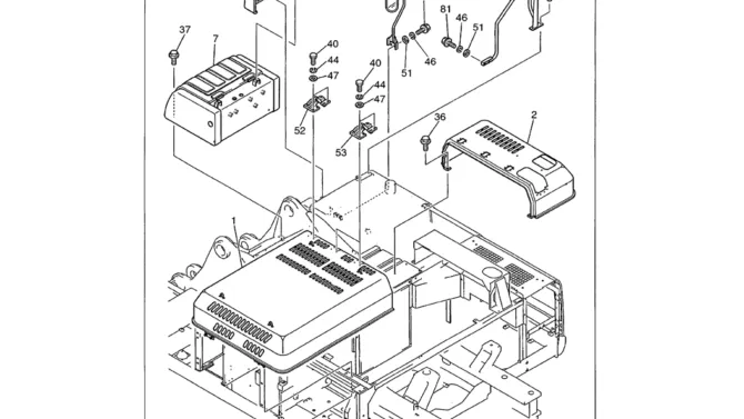 01-101 GUARD INSTALLATION SIDE GUARDS AND BRACKETS-Kobelco SK480LC-6E SK480-6S SK480LC-6 SK450-6 Excavator Parts Number Electronic Catalog EPC Manuals