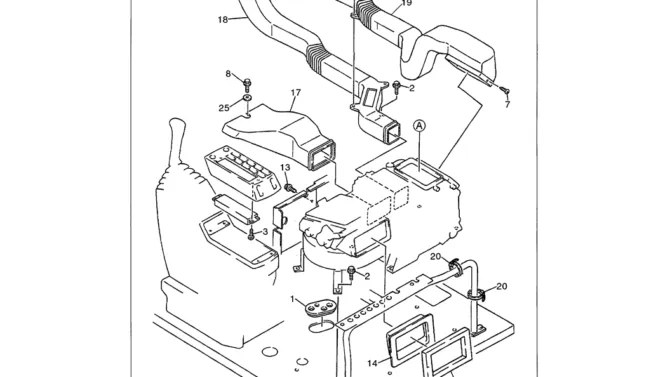 01-114 AIR CONDITIONER INSTALLATION DUCTS-Kobelco SK480LC-6E SK480-6S SK480LC-6 SK450-6 Excavator Parts Number Electronic Catalog EPC Manuals