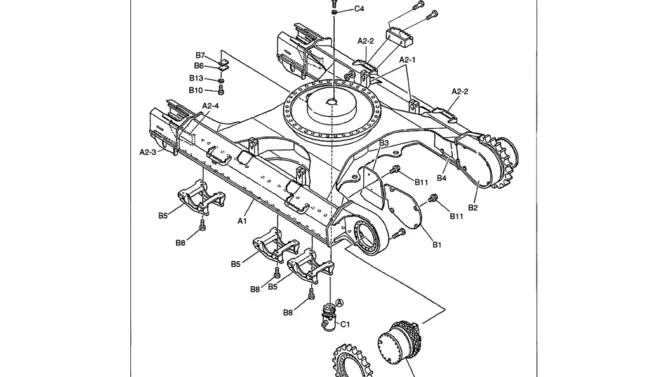 02-001 LOWER INSTALLATION (STANDARD) P/N LC15V00005F4-SK330LC-6E SK330-6E SK350LC-6E Kobelco Excavator Parts Number Electronic Catalog EPC Manuals