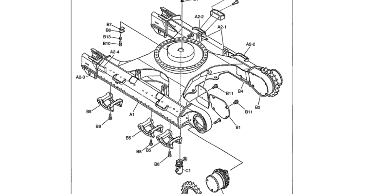 02-001 LOWER INSTALLATION (STANDARD) P/N LC15V00005F4-SK330LC-6E SK330-6E SK350LC-6E Kobelco Excavator Parts Number Electronic Catalog EPC Manuals