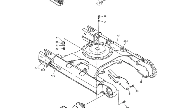 02-002 LOW GROUP (FOR LONG CRAWLER)-Kobelco SK120LC-5 SK120-V SK120LC-3 Excavator Parts Number Electronic Catalog EPC Manuals