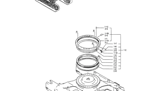 02-003 RING ASSY, SLEWING-Kobelco SK120LC-5 SK120-V SK120LC-3 Excavator Parts Number Electronic Catalog EPC Manuals