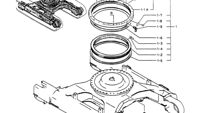 02-003RING ASSY, SLEWING-Kobelco SK200-3 SK200LC-5 SK200 Excavator Parts Number Electronic Catalog EPC Manuals