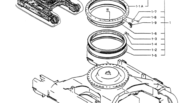 02-003RING ASSY, SLEWING-Kobelco SK200-3 SK200LC-5 SK200 Excavator Parts Number Electronic Catalog EPC Manuals