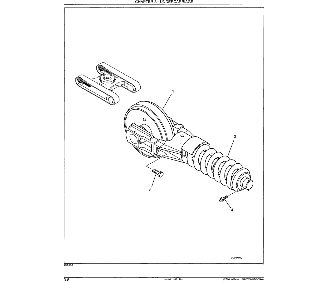 02-004 CRAWLER IDLER ASSEMBLY-Kobelco SK480LC-6E SK480-6S SK480LC-6 SK450-6 Excavator Parts Number Electronic Catalog EPC Manuals