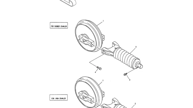02-004 IDLER ASSY, CRAWLER-Kobelco SK120LC-5 SK120-V SK120LC-3 Excavator Parts Number Electronic Catalog EPC Manuals